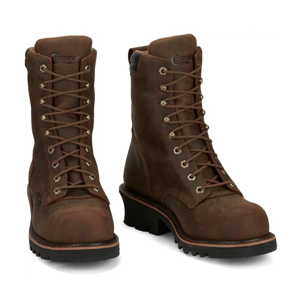 Chippewa Boots valdor 8" waterproof comp toe logger Color heavy  Duty tan